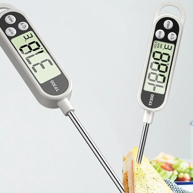 Probe Type Food Thermometer Kitchen Digital Thermometer For Meat Milk Cooking Food BBQ TP300 Electronic Temperature Gauge Tool by Smarsty