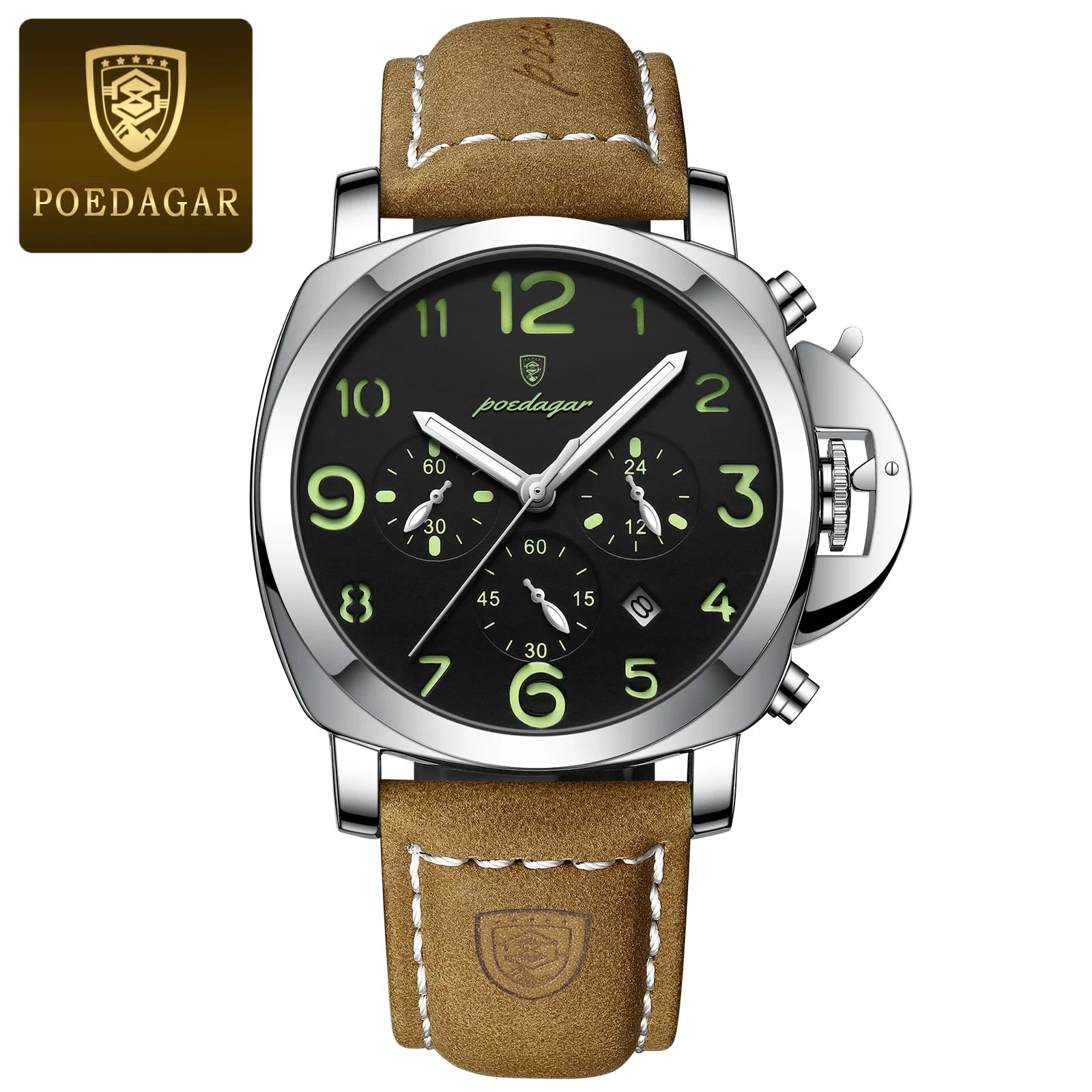 Luxury Waterproof Military Watch for Men Luminous Leather - Smarsty