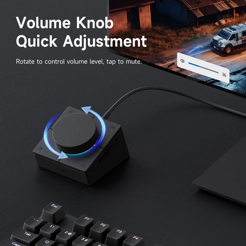 USB C Hub Docking Station Shortcut Buttons Volume Control