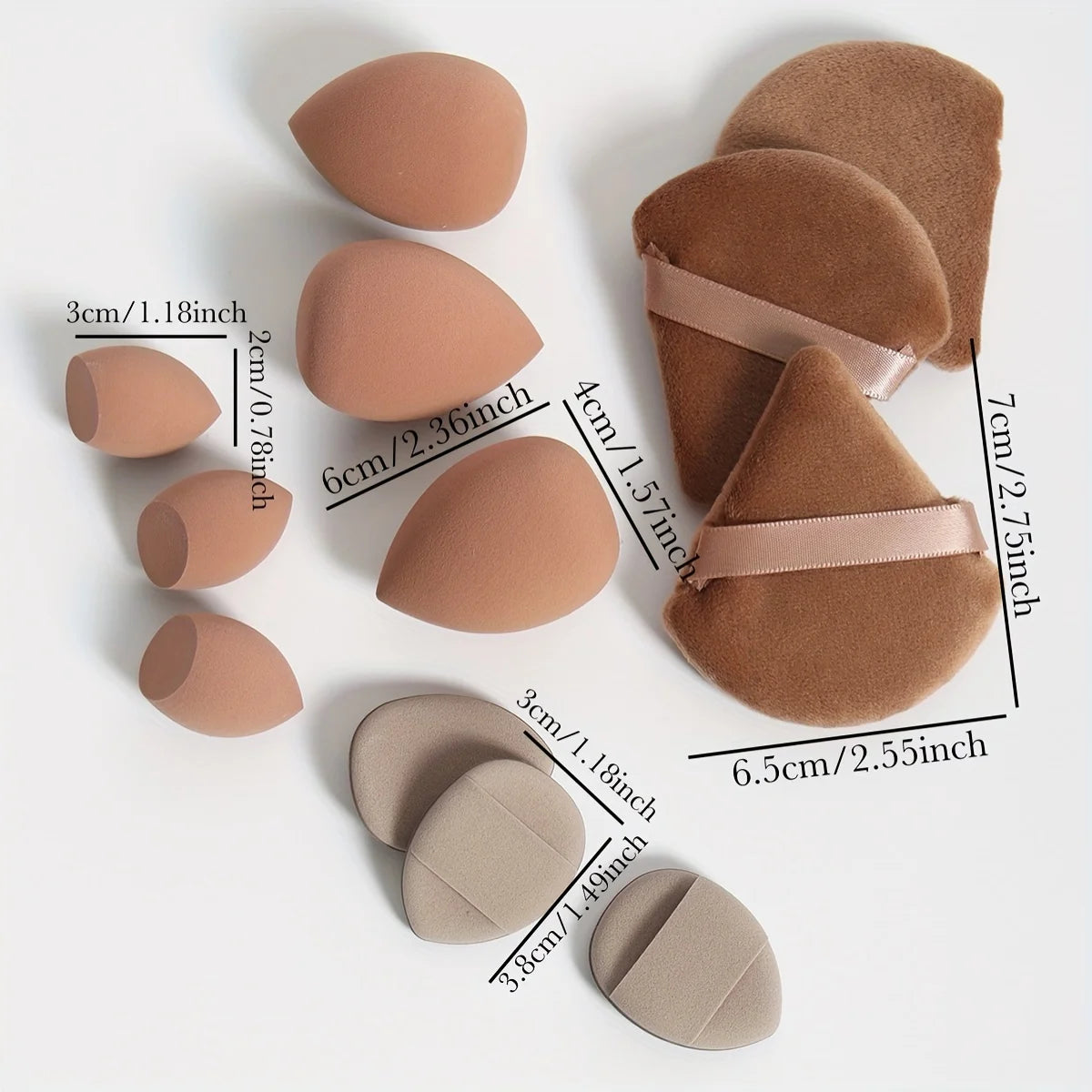 12-Piece All-Purpose Makeup Sponge Set for Flawless Application - Smarsty