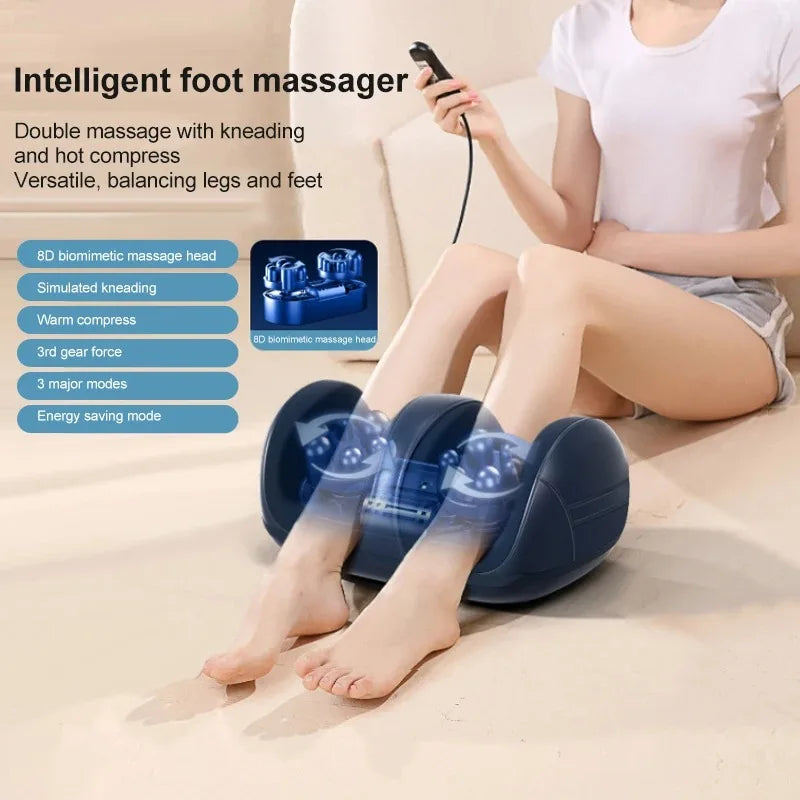 Extra Big Electric Foot Massager with Heat Therapy - Smarsty