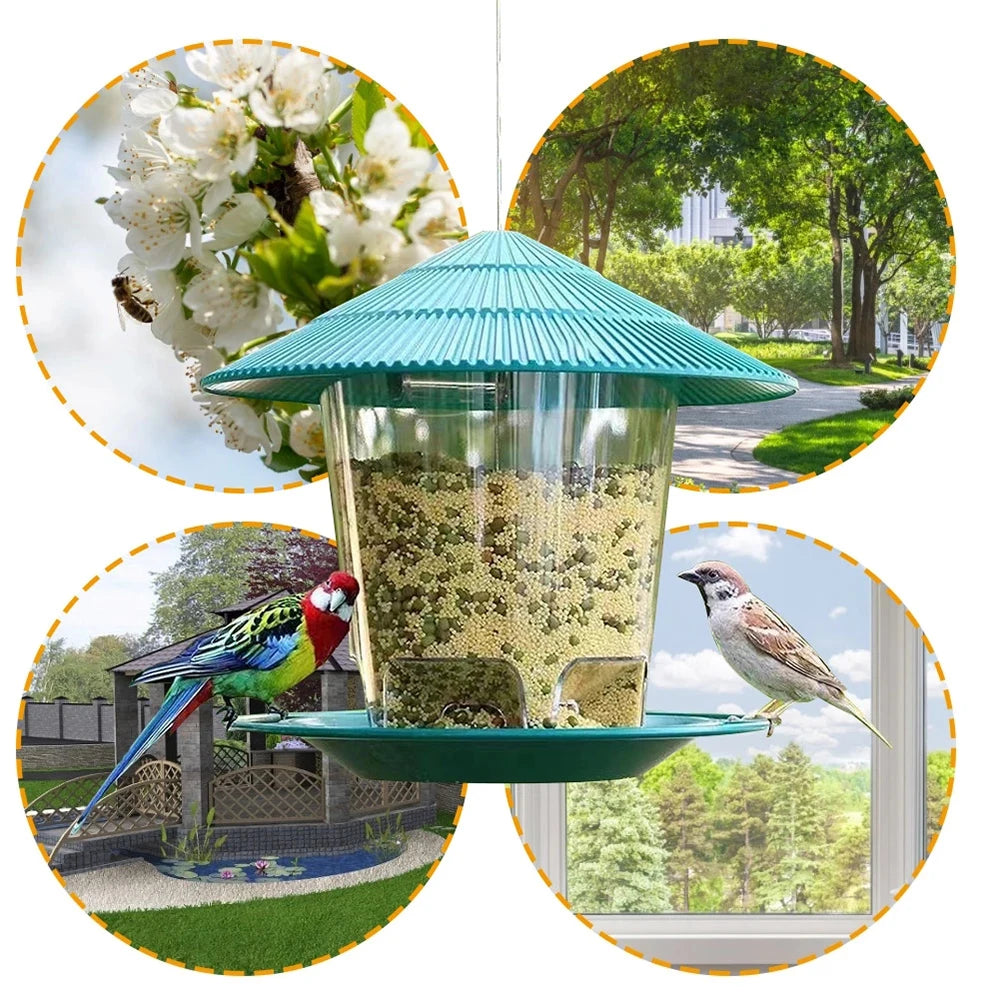 Automatic Outdoor Bird Feeder with Multiple Holes - Smarsty