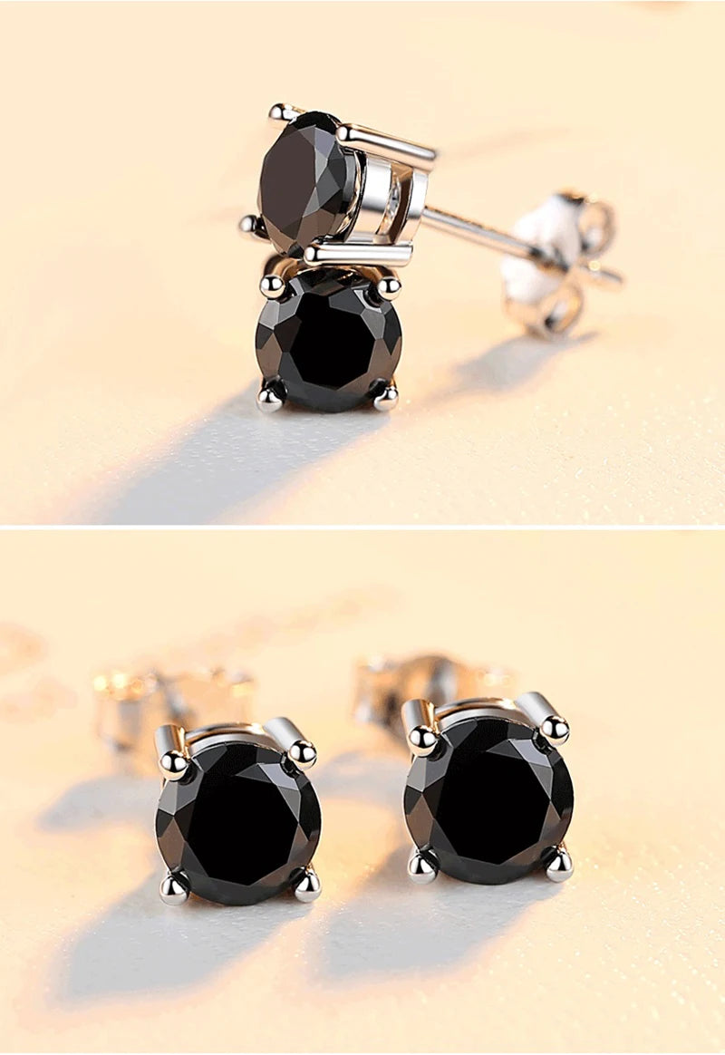 Certified Moissanite Stud Earrings 18K Plated Silver - Smarsty