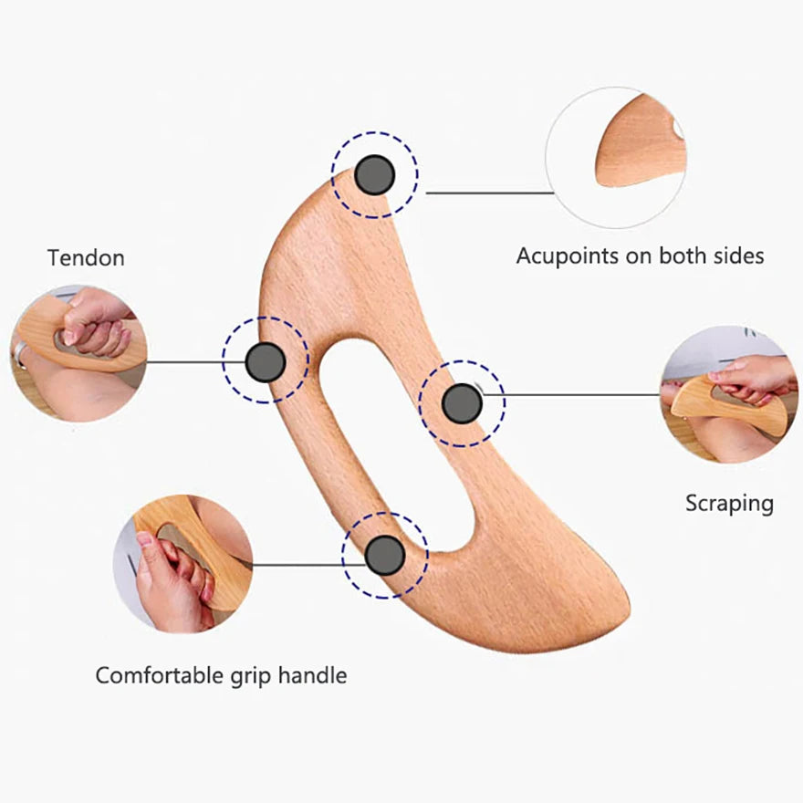 Wooden Gua Sha Tool for Effective Body Massage - Smarsty
