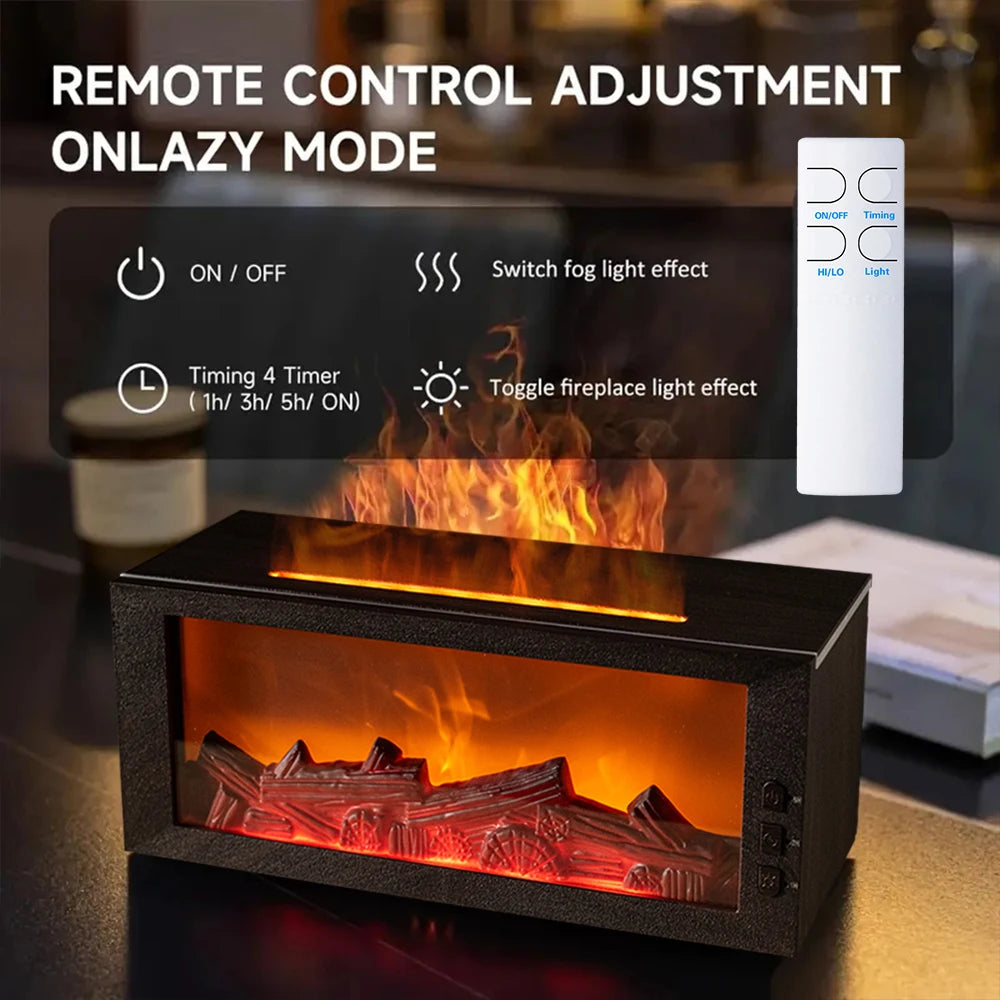 Humidifier 7 colors of essential oil fireplace diffuser mini flame aromatherapy fireplace humidifier aromatherapy oil diffuser