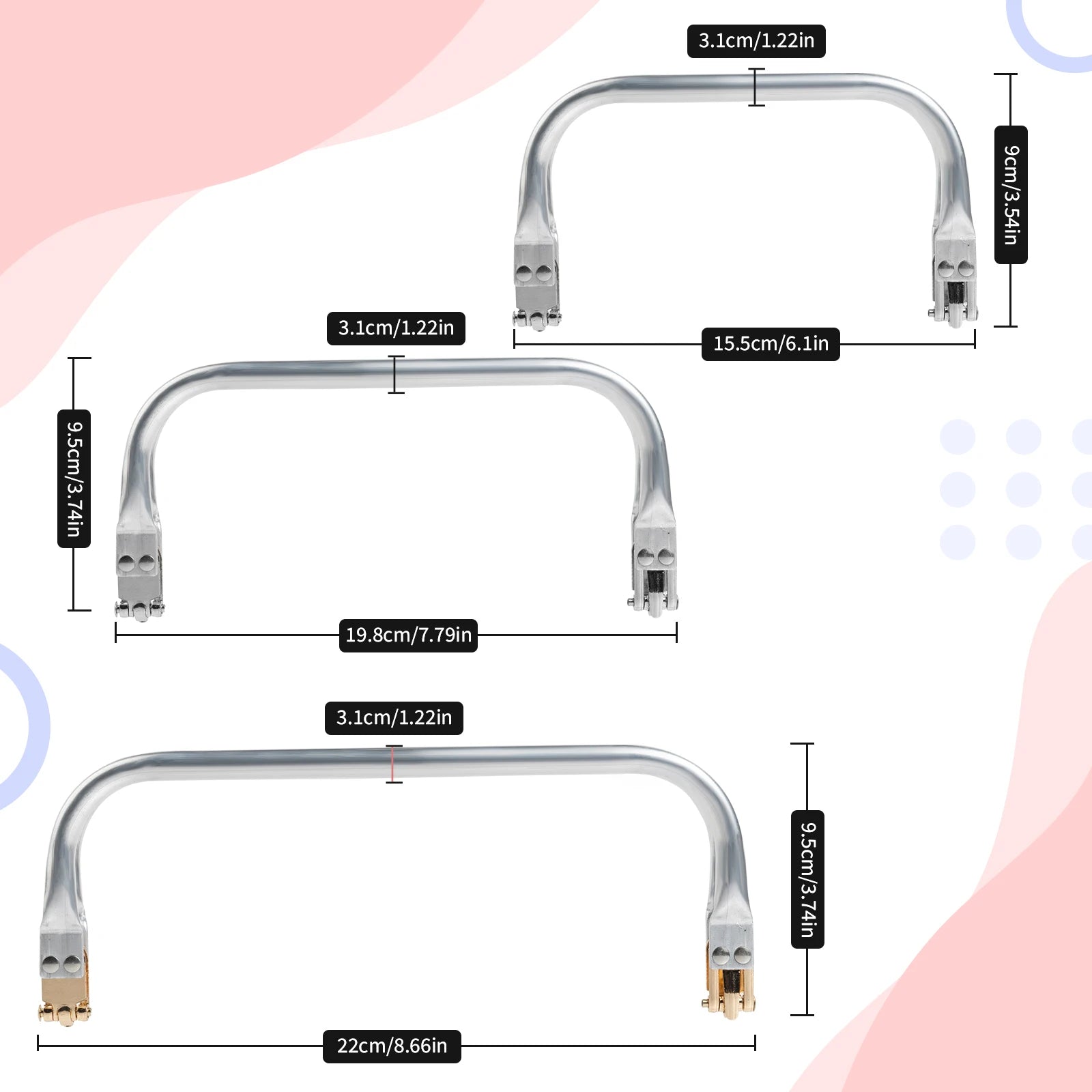 DIY Metal Purse Frame Handle Kiss Clasp Lock For Bag Sewing Craft Tailor Accessories Bag Frame For Purse Backpack Bags Parts