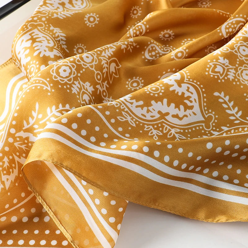 Elegant Silk Floral Hairbands and Neck Scarves - Smarsty