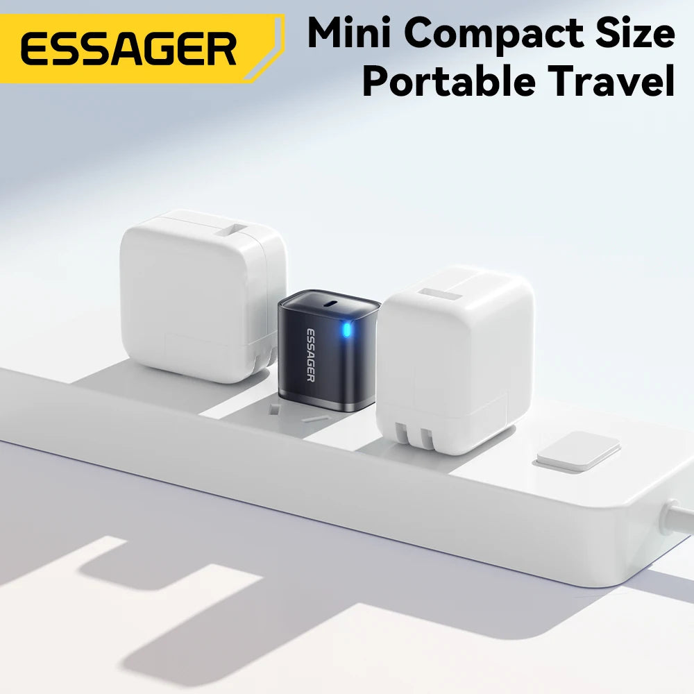 Essager Mini 30W Type C Charger PD QC3.0 Fast Type C Charger For iPhone 16 15 14 13 Pro Samsung S25 Xiaomi iPad Travel Adapter - Smarsty