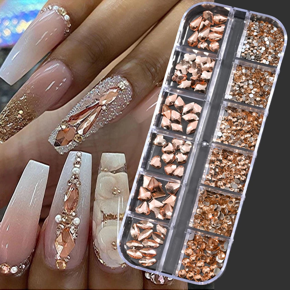 Mixed Nail Rhinestones with Shiny Clear Colors for Stunning Nail Art - Smarsty