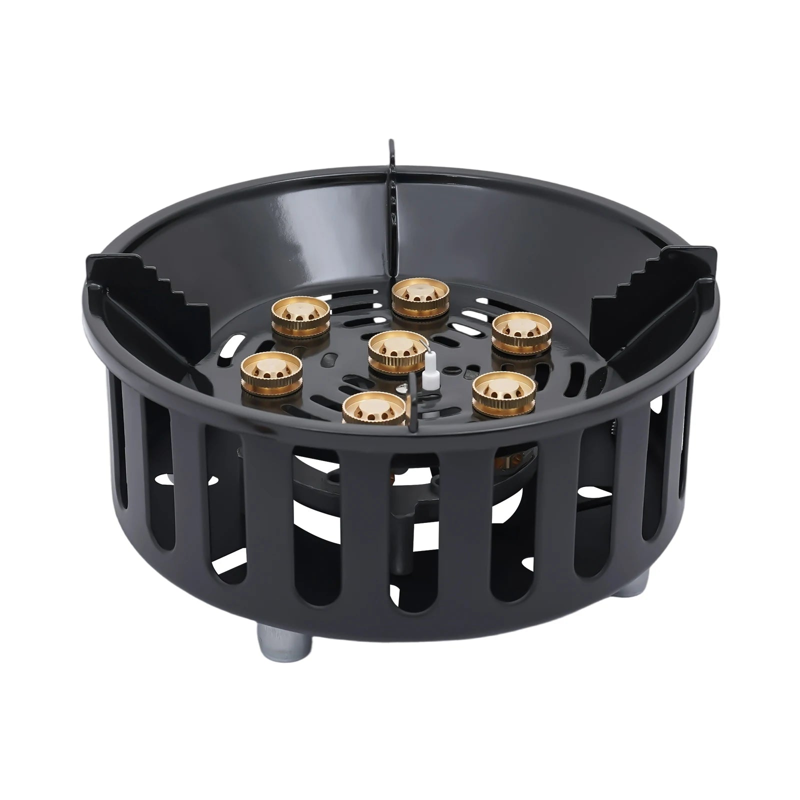 7-Core Camping Stove High-Power Strong Fire Portable Tourist Gas Burner Windproof Electronic Ignition Camping Equipment 21000W