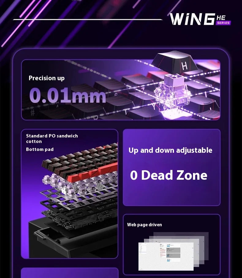 Mechanical Gaming Keyboard With Magnetic Switch And RGB