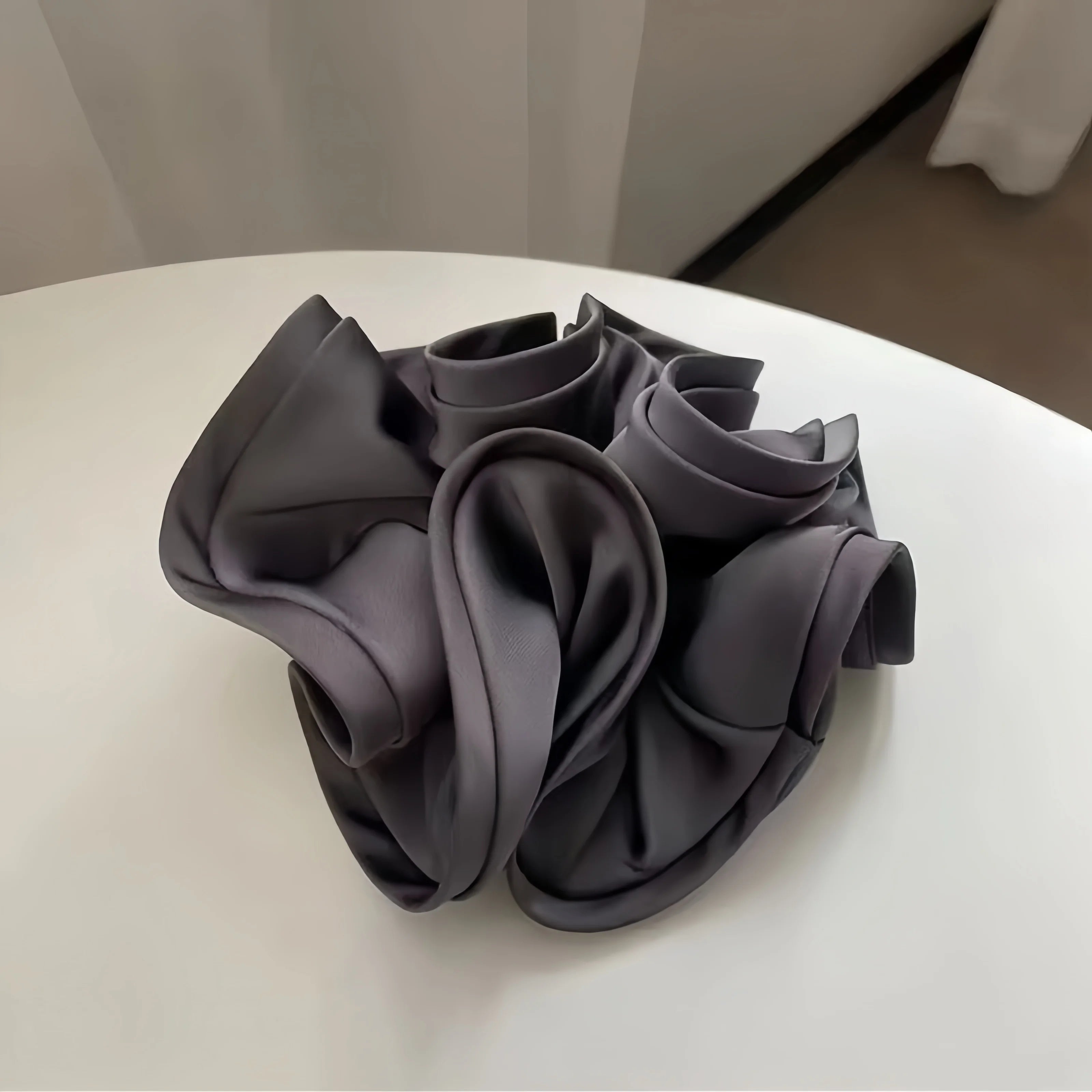 Korean Satin Ribbon Scrunchie For Voluminous Ponytail - Smarsty