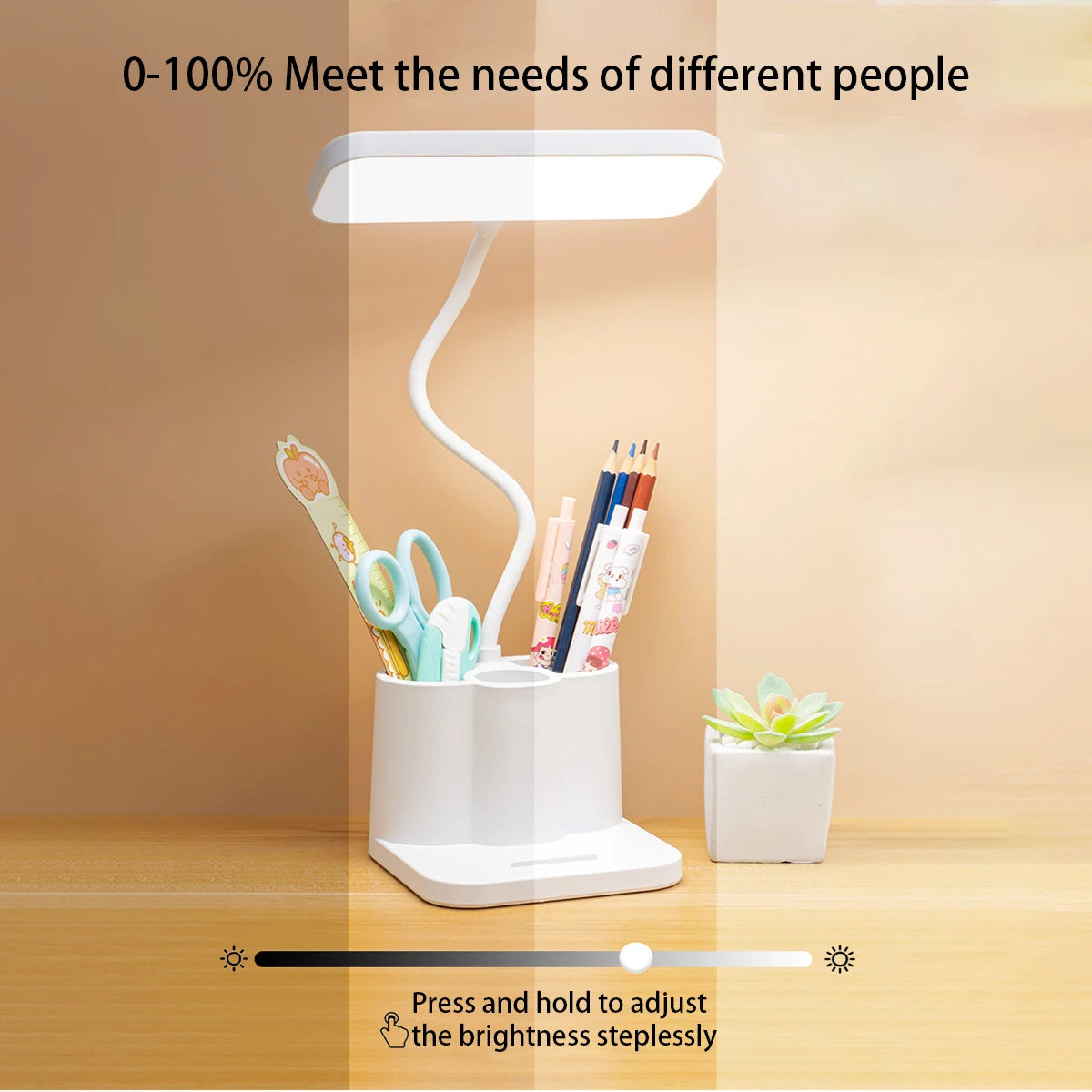 USB LED Table Lamp with Eye Protection for Reading - Smarsty