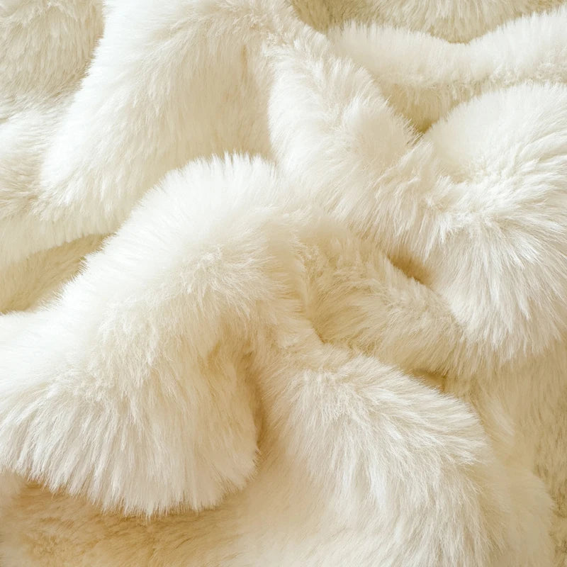 Double-Layer Rabbit Fur Blanket for Comfortable Summer Use - Smarsty