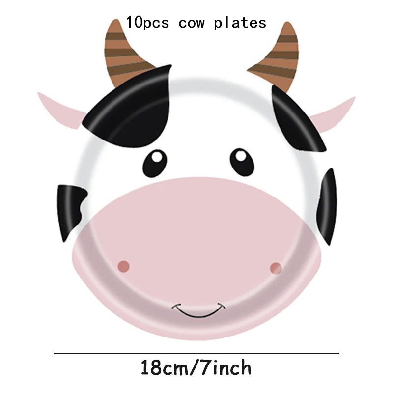 Farm Animals Party Paper Plates for Kids Birthday - Smarsty