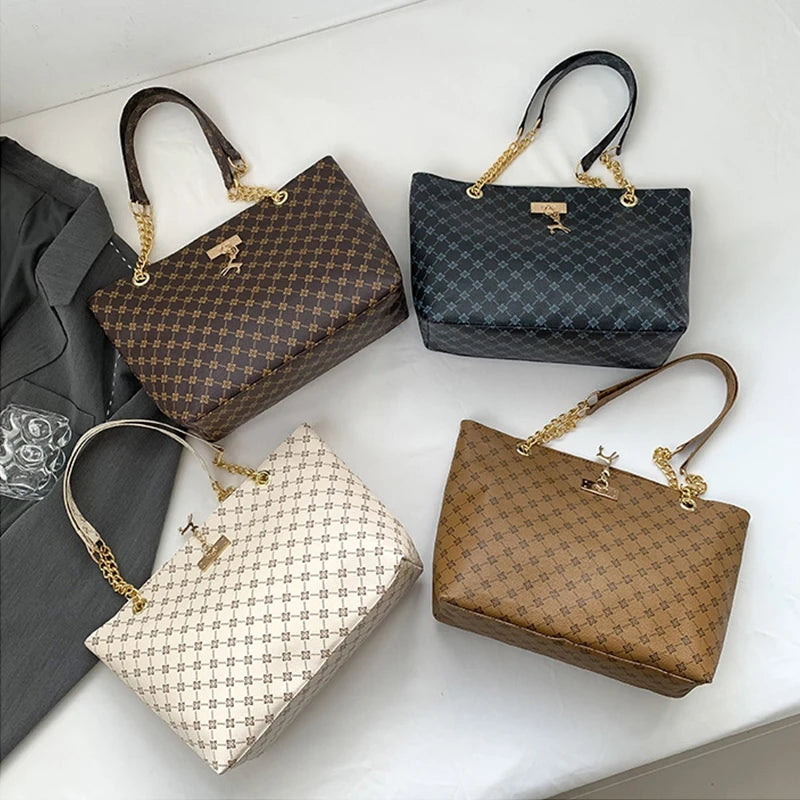 Soft Leather Tote Bag For Women With Hanging Accessories - Smarsty