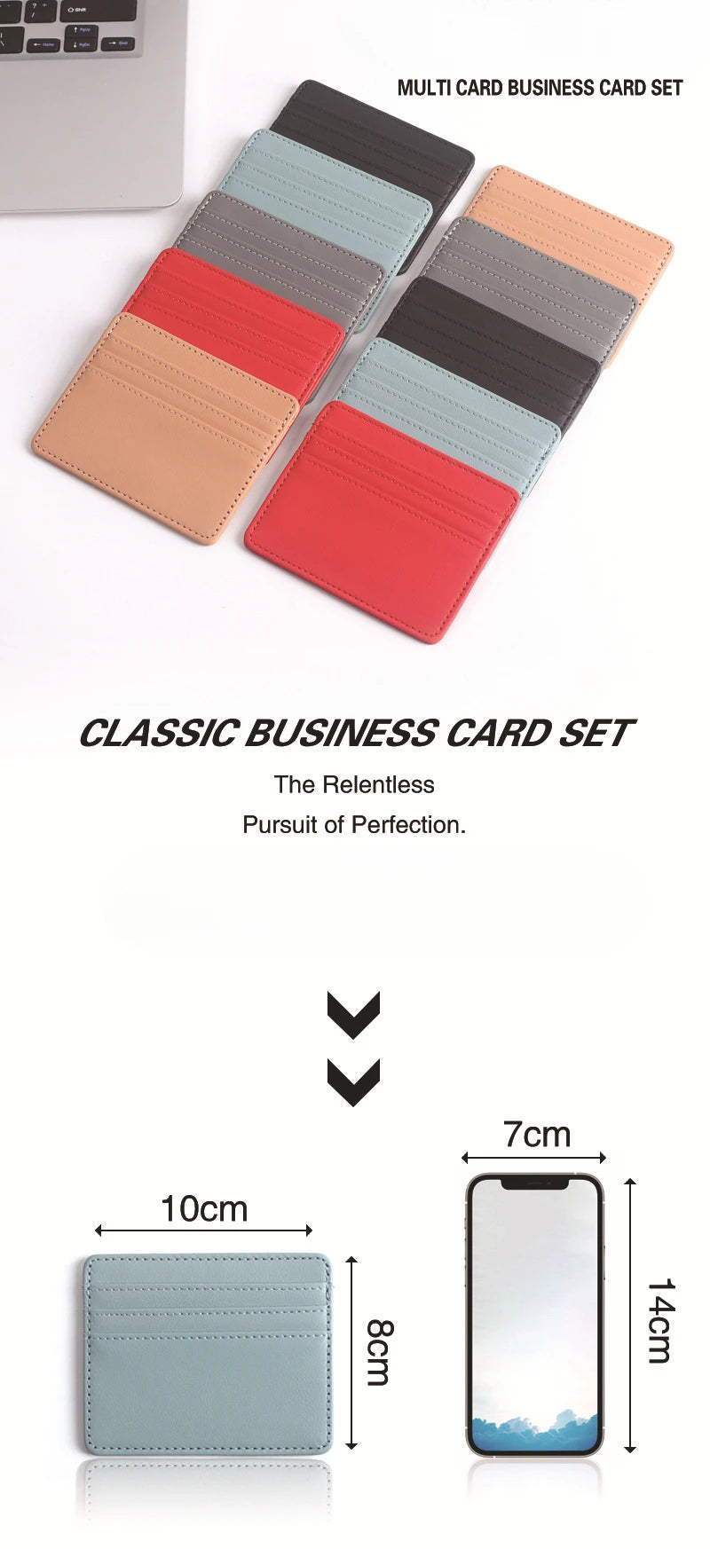 1Pc Pu Leather ID Card Holder Candy Color Bank Credit Card Box Multi Slot Slim Card Case Wallet Women Men Business Card Cover - Smarsty