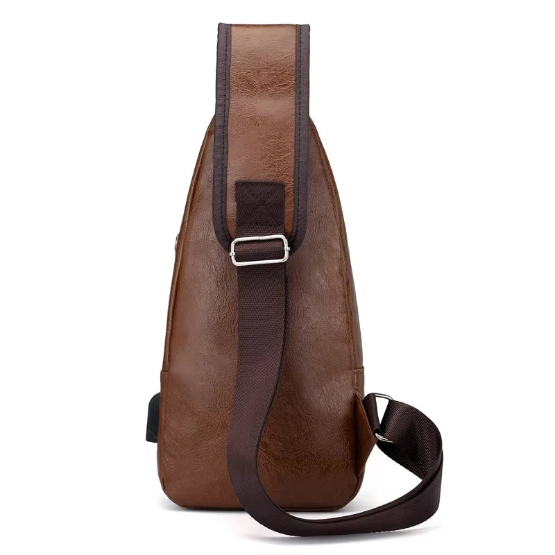Mens USB Chest Bag With Portable Charging Crossbody - Smarsty