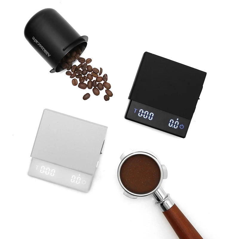 AliKisscafe Coffee Scale Digital Weight Electronic Kitchen Measuring Scales 0.1g High Precision Espresso Accessory Barista Tool by Smarsty