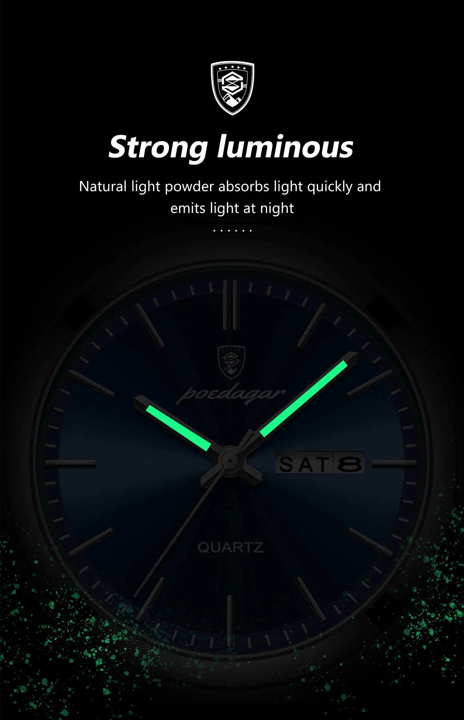 POEDAGAR Waterproof Luminous Men's Quartz Watch - Smarsty