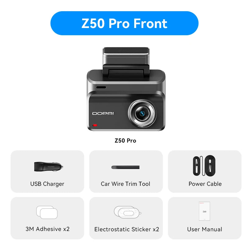Dash Cam 4K Night Vision GPS ADAS Front Rear Parking - Smarsty