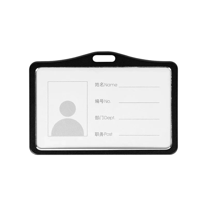 Employee Aluminium Alloy Plastic Credit Card ID Card Cover Case Work Identity Badge Card Cover Bag Women Men Work Card Holders