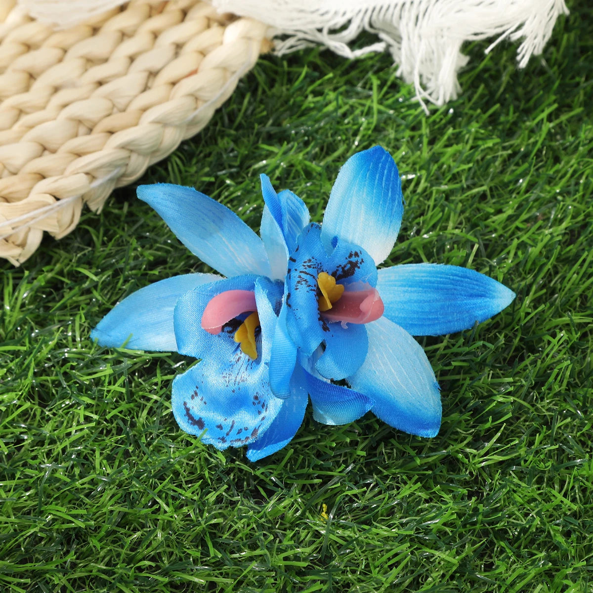 Bohemian Orchid Flower Hair Clips for Weddings - Smarsty