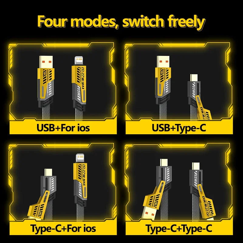 4 in 1 Fast Charging Multi Port Data Cable - Smarsty
