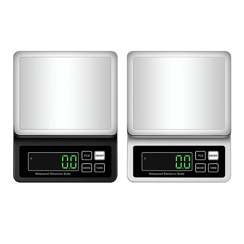Rechargeable Kitchen Scale IP67 Fully Waterproof Home Kitchen Scale 0.1g/1g High Precision Electronic Balance 3kg/5kg/10kg/15kg