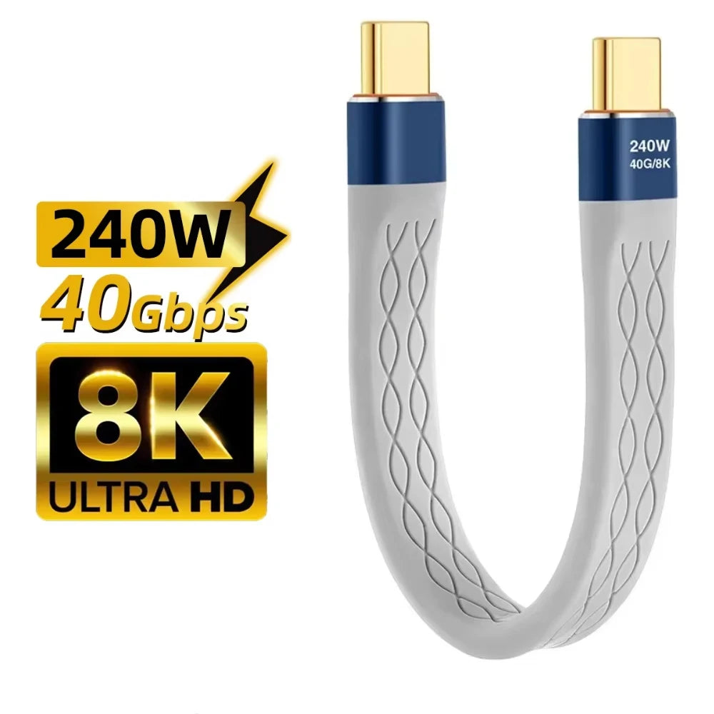 USB C to USB C Fast Charging Cable 240W 8K Data Transfer - Smarsty