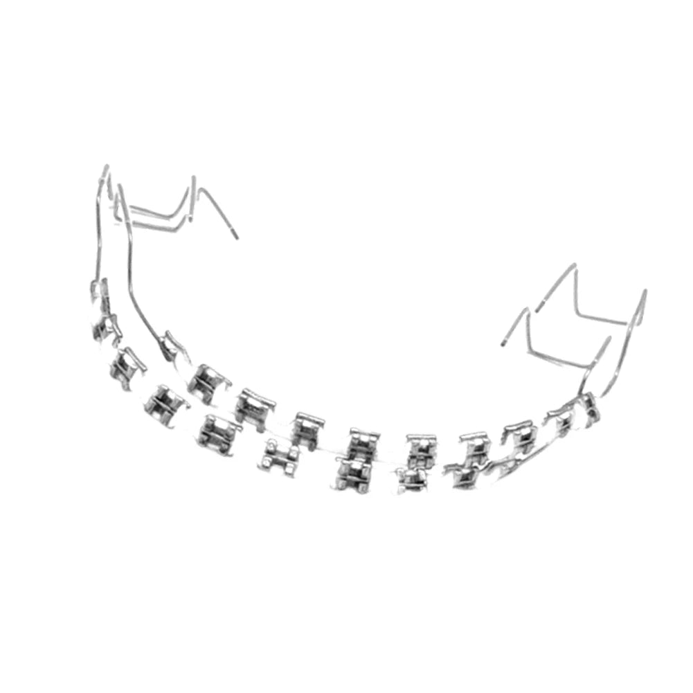 Temporary Tooth Decoration Dental Fake Braces with Metal Wires & Bracket Dental Metal Bracket Dental Tool for Tooth Decor