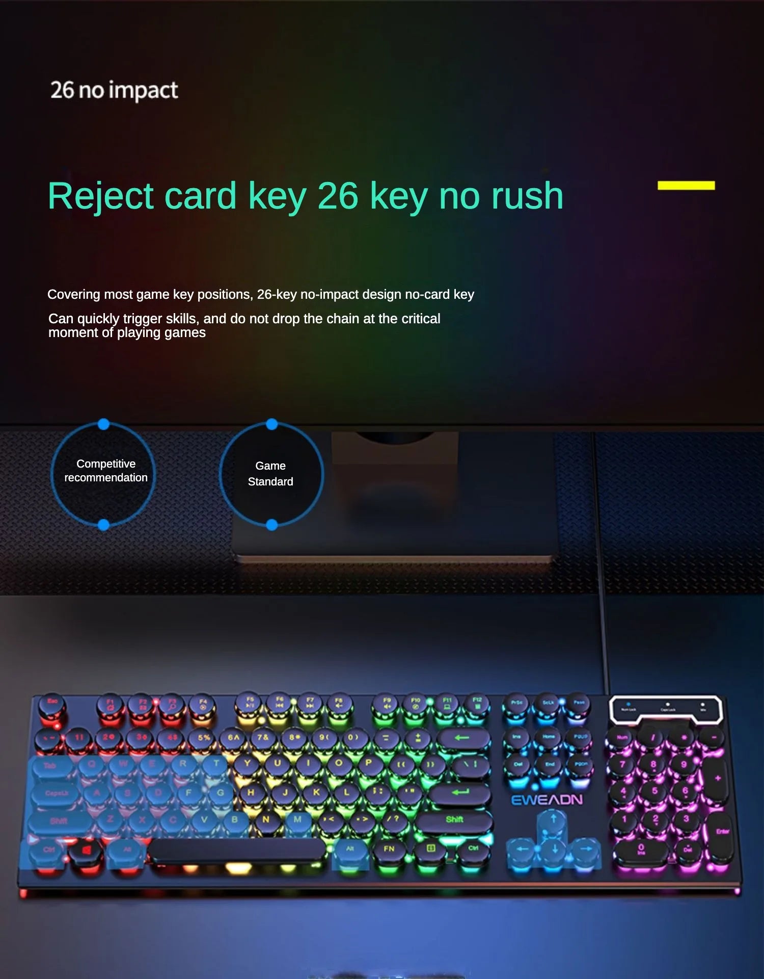 Gamer Wired Keyboard Mechanical Feel E-Sports 104 Keys Usb Wired Gaming Mouse Wired Keyboard Pc Accessories for Laptop Gamers