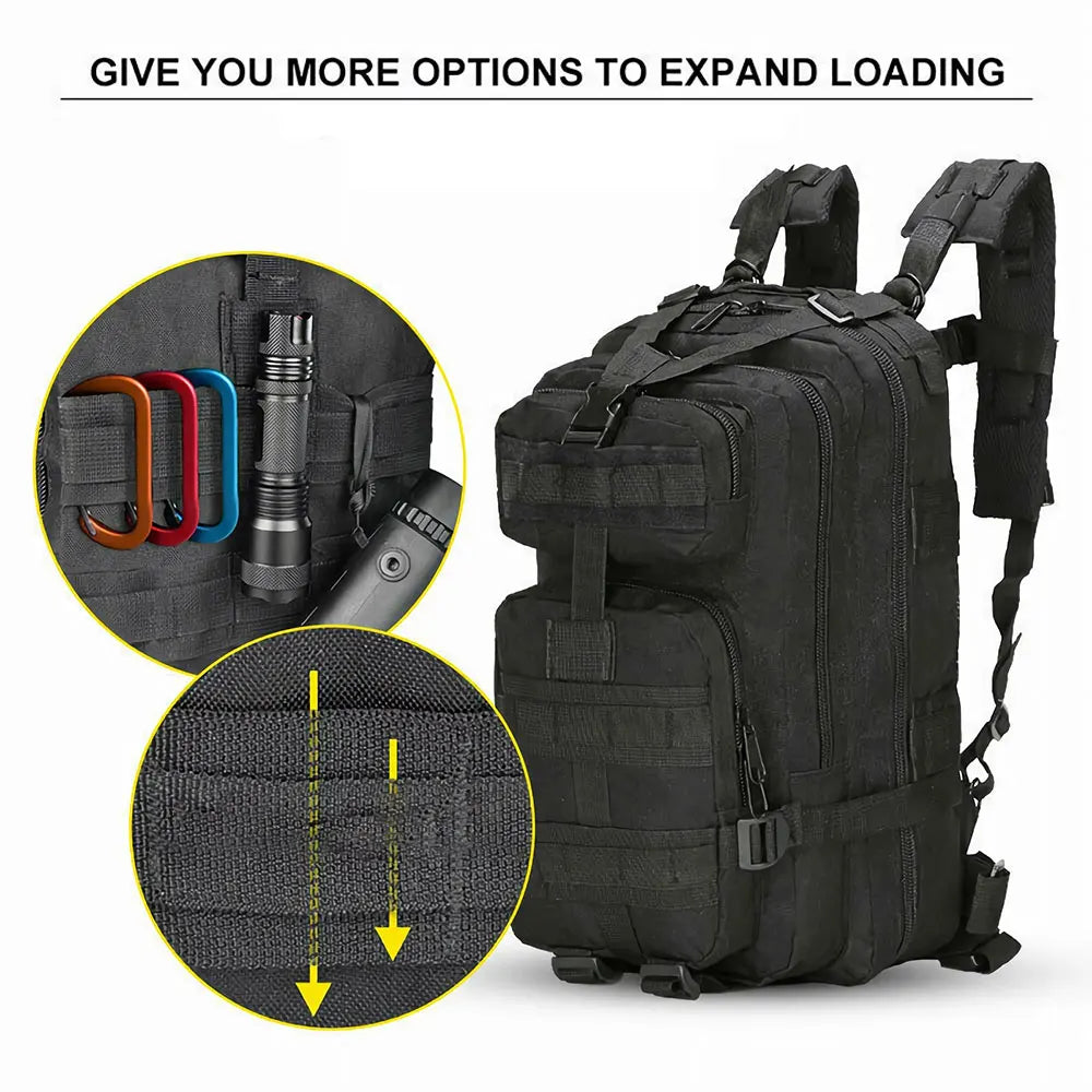 30L Tactical Backpack Assault Backpack Molle 3P Camping Hunting Backpacks Camo 3 Day Rucksack Men Hiking Outdoor Travel Backpack