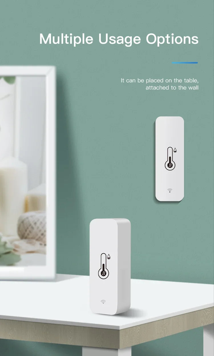 Tuya Smart Temperature and Humidity Sensor with Bluetooth Control - Smarsty