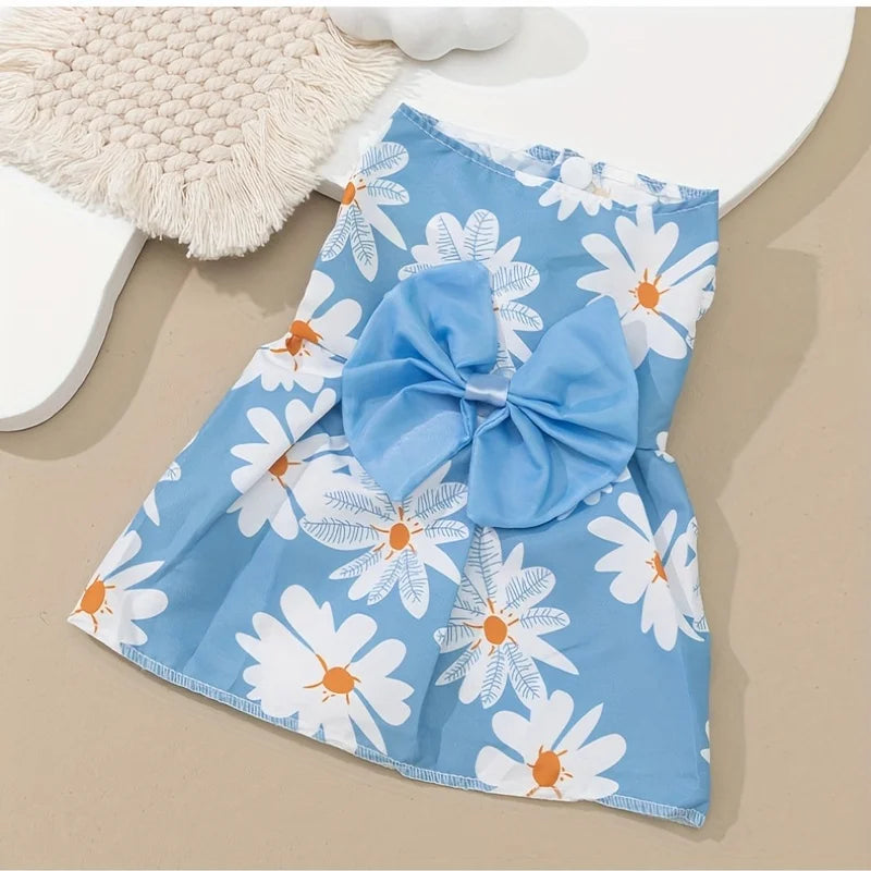 Soft Floral Pet Dress for Dogs and Cats - Smarsty