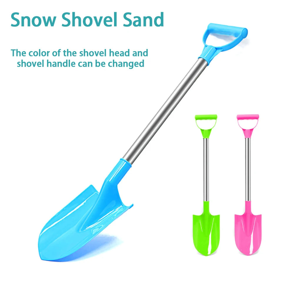Children Beach Shovel 56cm Stainless Steel Pointed Shovel Toy Sand Snow Thickened Play House Beach Shovel Outdoor Toys Kids Gift by Smarsty