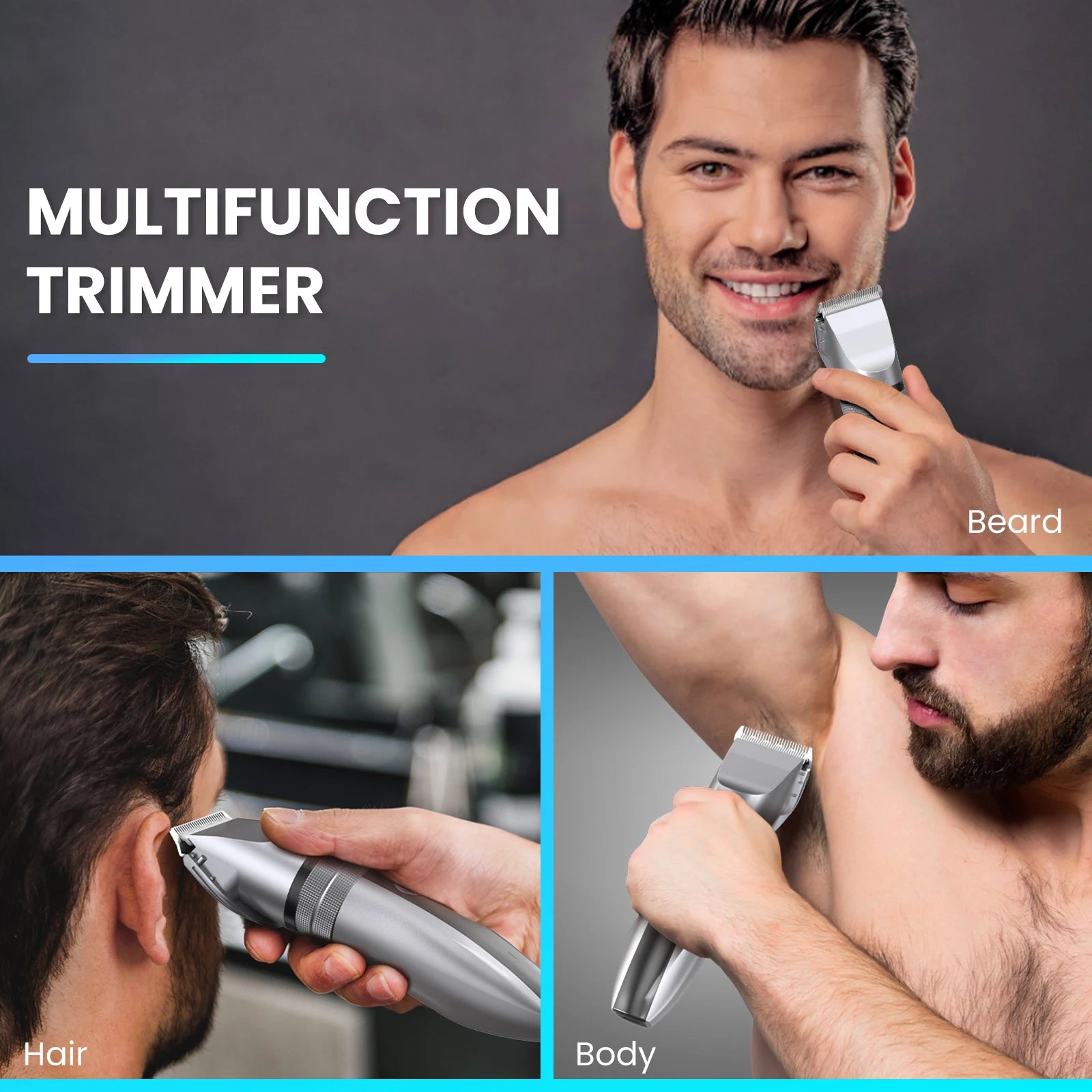 Sejoy Electric Hair Clippers Men Professional kit USB Rechargeable Men's Barber Hair Cutting Machine Beard Trimmer For Men Kids - Smarsty