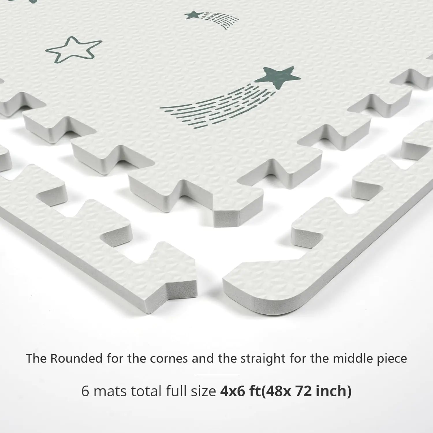 Baby Foam Play Mat, 72x48 Crawling Mat, Floor Mats for Kids for Baby with Interlocking Floor Tiles, Toddler Play Mats for Indoor