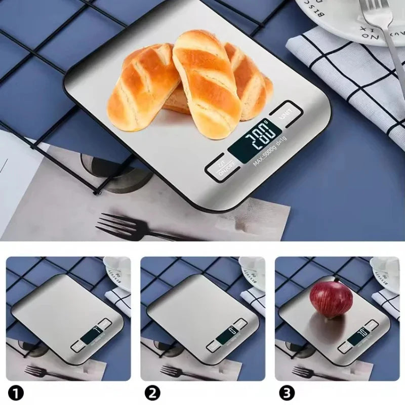 Digital Kitchen Scale With LED Display For Accurate Weighing - Smarsty