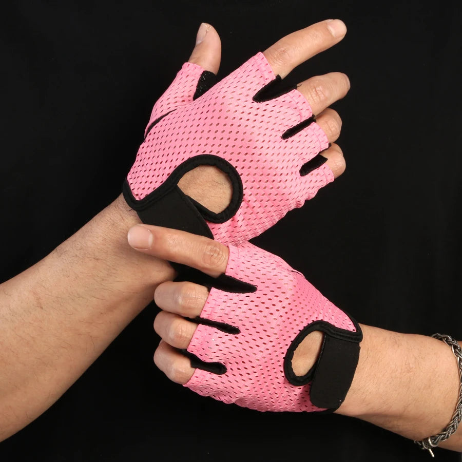 Breathable Ice Silk Fingerless Cycling Gloves Anti Slip - Smarsty