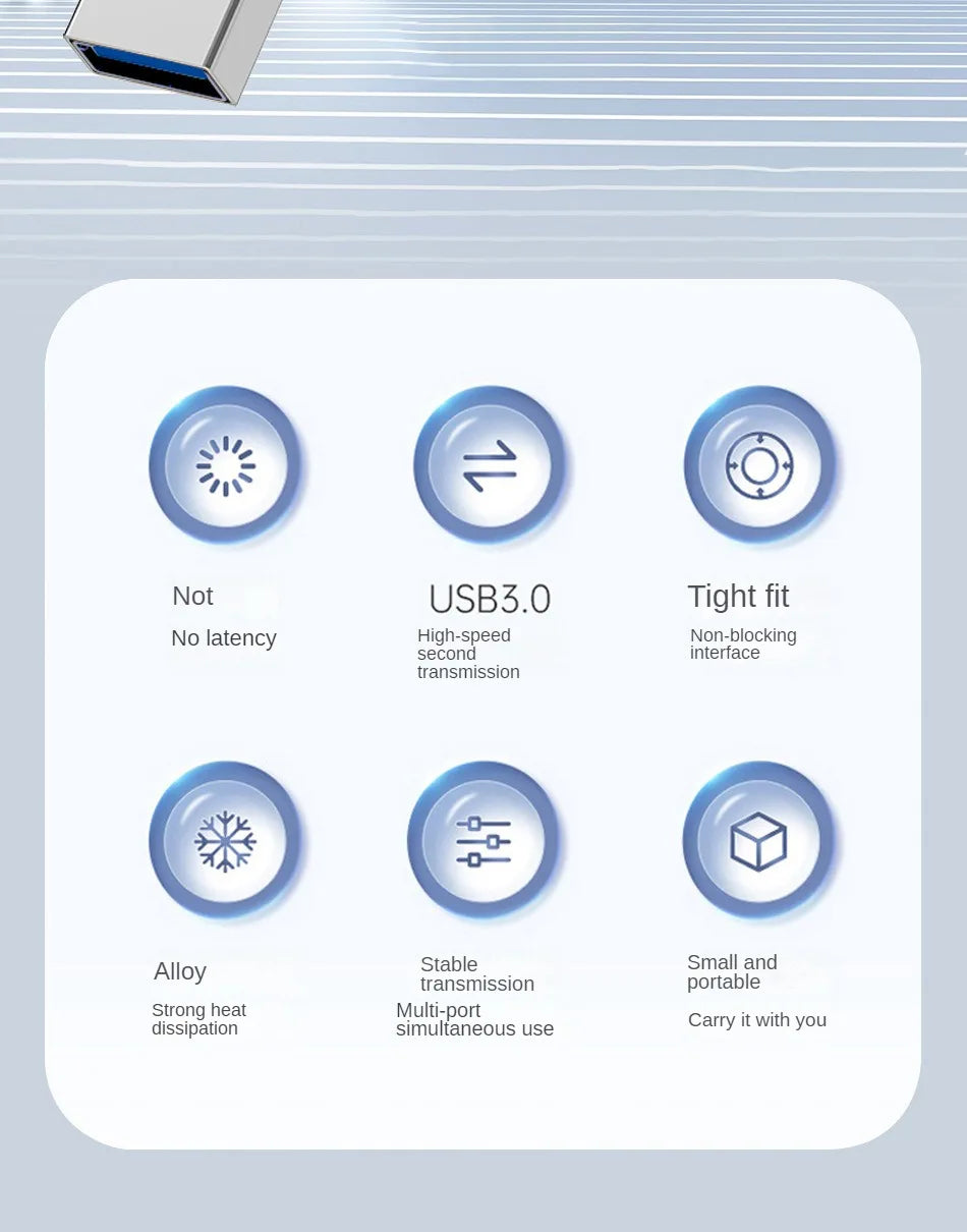 Type C USB Hub UltraSlim Three Port OTG USB 3.0