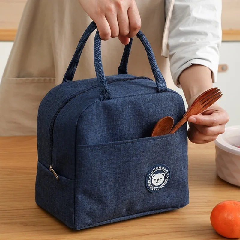 Teddy Bear Lunch Bag Insulated Oxford Cloth Waterproof - Smarsty