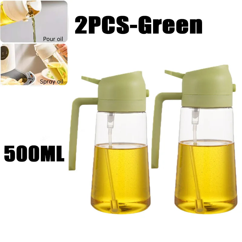 200/300/500ml Oil Spray Bottle BBQ Cooking Olive Oil Sprayer Plastic Baking Oil Spray Empty Bottle Vinegar Bottle Or Oil brush - Smarsty