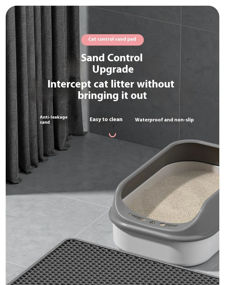 Large Cat Litter Mat Waterproof Double Layer Non Slip Litter Box Tray Pad Washable Durable Pet Toilet Training Mat - Smarsty