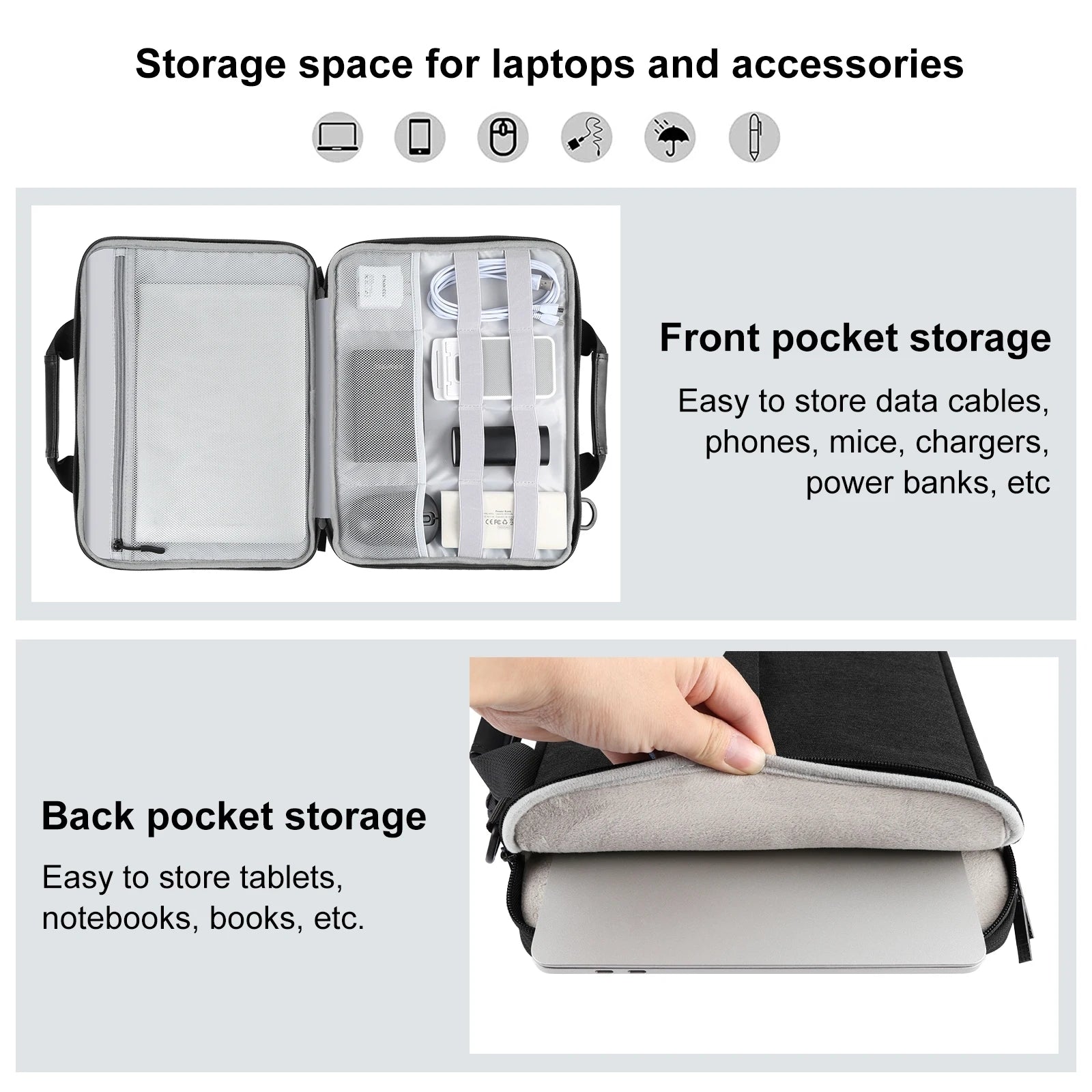 Crossbody Laptop Bag 13 To 16 Inch Durable Nylon Case