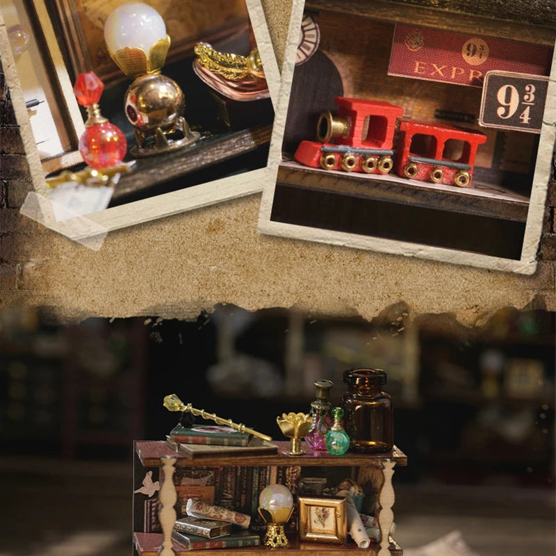 Magical Doll House Wooden Miniature DIY Assembly Building Model Kit Production of Small Room Toys Decorations with Furniture by Smarsty