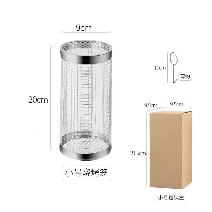 Stainless Steel Barbecue Grill Cage for Easy Smoking - Smarsty