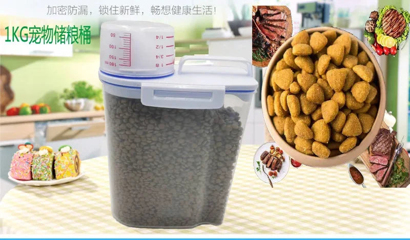 Moisture-Proof Plastic Dog Cat Food Storage Container - Smarsty