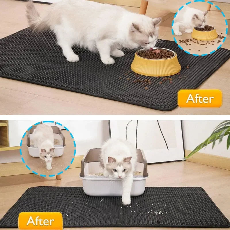 Non Slip Cat Litter Mat Waterproof Double Layer Design - Smarsty