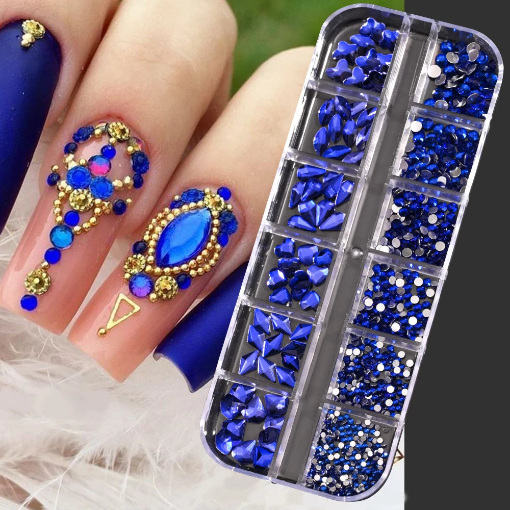 Mixed Nail Rhinestones with Shiny Clear Colors for Stunning Nail Art - Smarsty